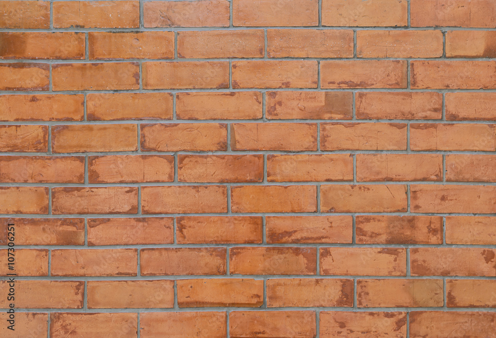 Natural color Red brick wall background Natural color Red brick wall background