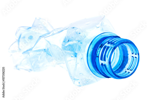 Used plastic bottle on a white background