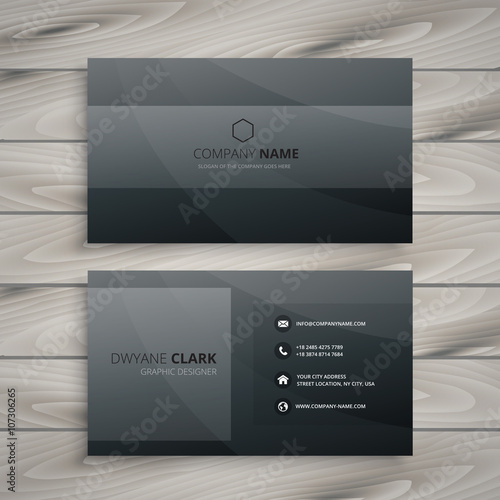 dark business card