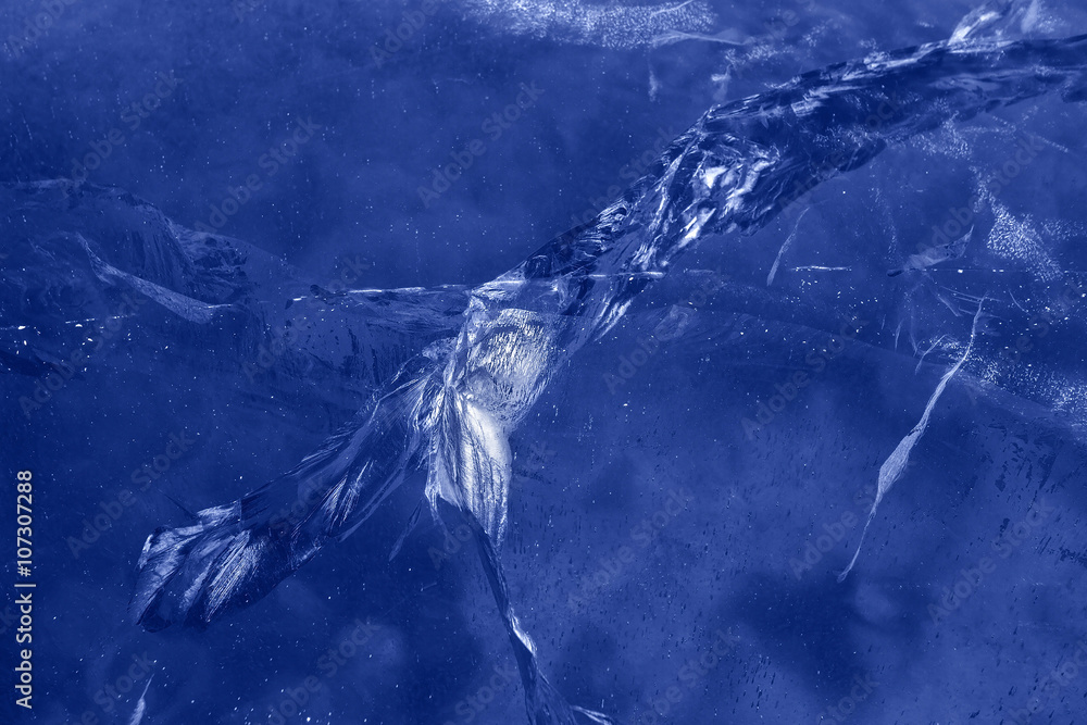 Fototapeta premium Cracks in the ice.
