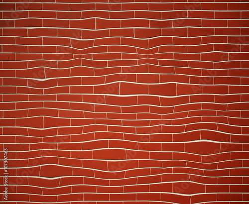 deformated brick wall photo