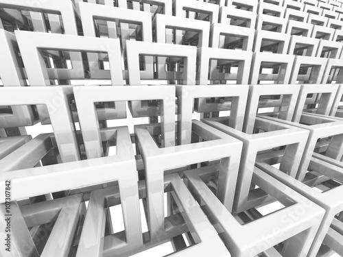 Abstract Architecture White Building Design Background