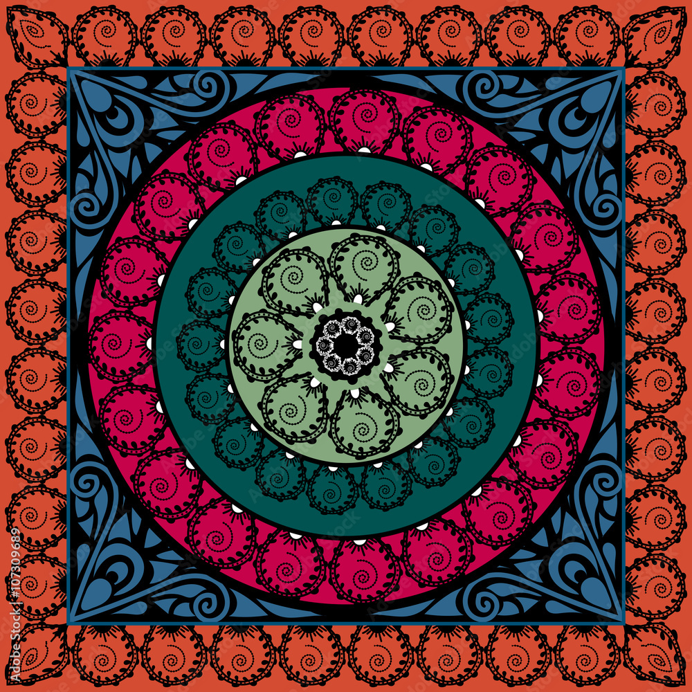Fototapeta premium Seamless pattern in the style of the Middle East