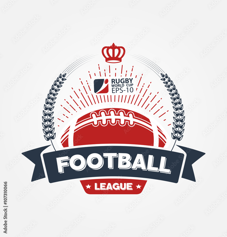 Rugby logo vector, Football badge logo template Rugby logo vector, Football badge logo template