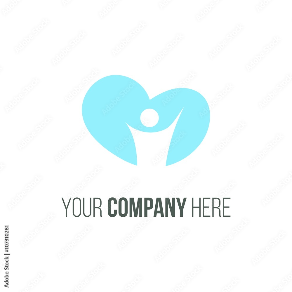 Charity Donation Care Help Logo Icon Illustration Charity Donation Care Help Logo Icon Illustration