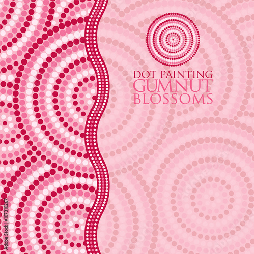 Abstract Aboriginal dot painting in vector format.