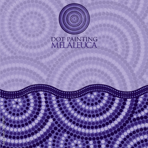 Abstract Aboriginal dot painting in vector format.