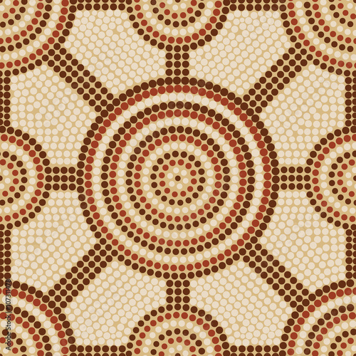 Abstract Aboriginal dot painting in vector format.