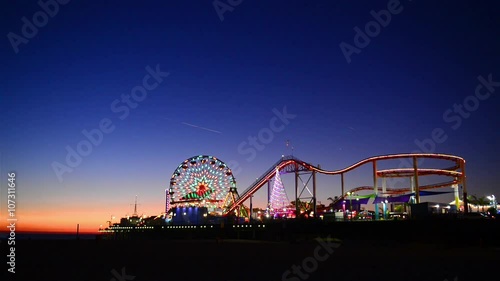 Santa Monica Pier at sunset