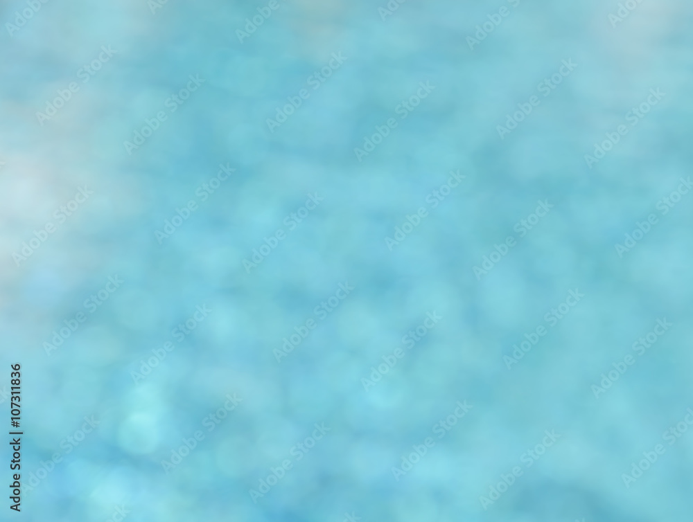 Blur blue water bokeh background