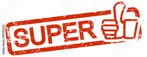 red stamp with text Super