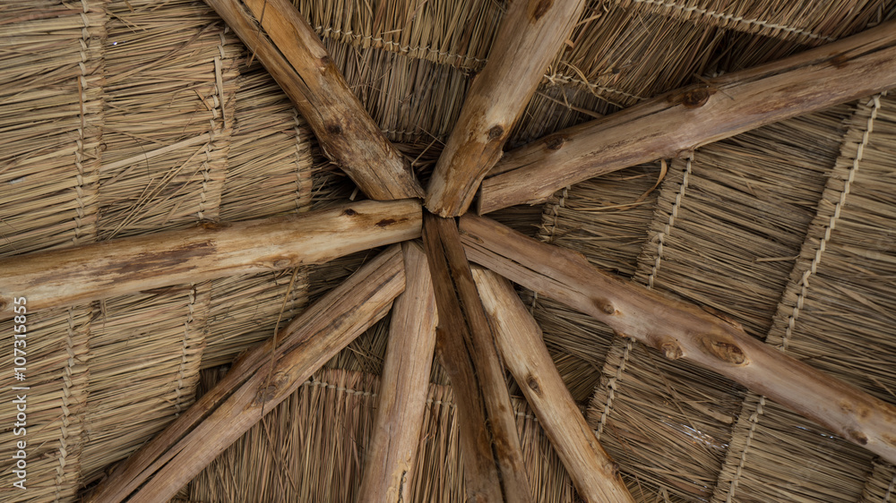 Thatched roof.