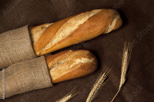 two french bread baguettes
