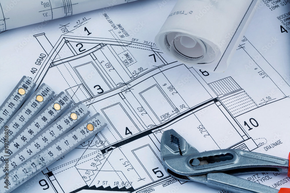 Bauplan für ein Haus Bauplan für ein Haus