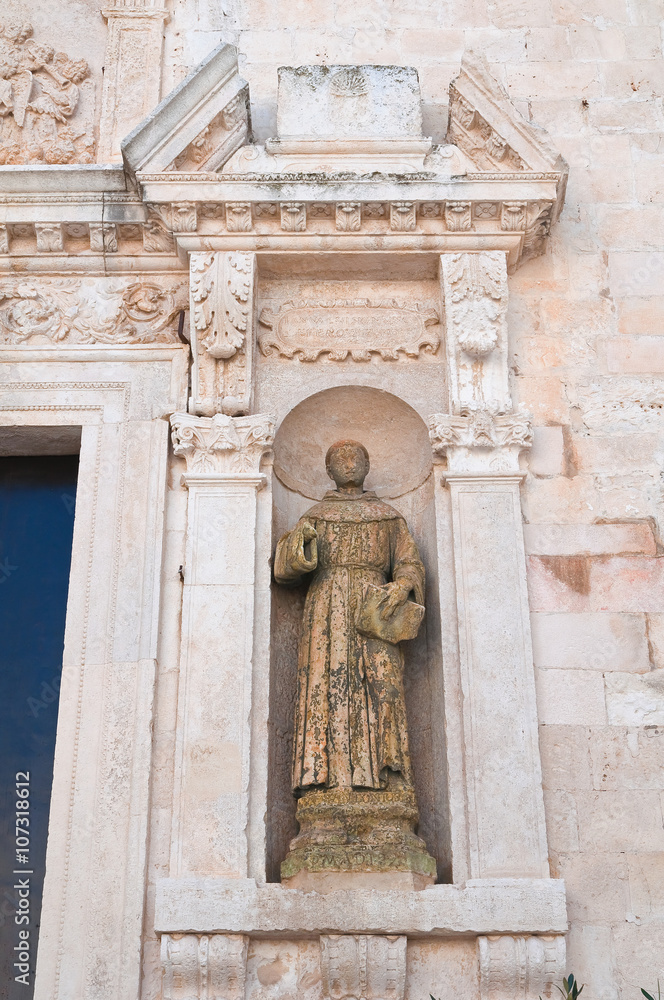 Mother Church of Polignano a mare. Puglia. Italy.