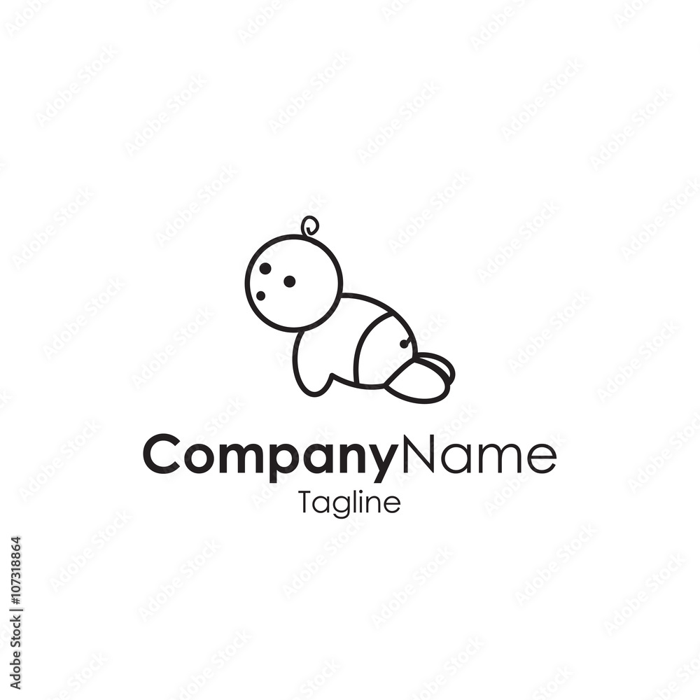 Obraz premium Baby Toys Children Icon Vector Store Logo