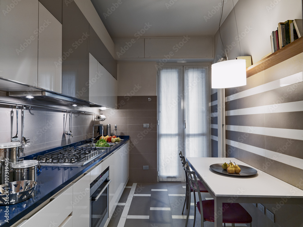 interior view of a modern kitchen interior view of a modern kitchen