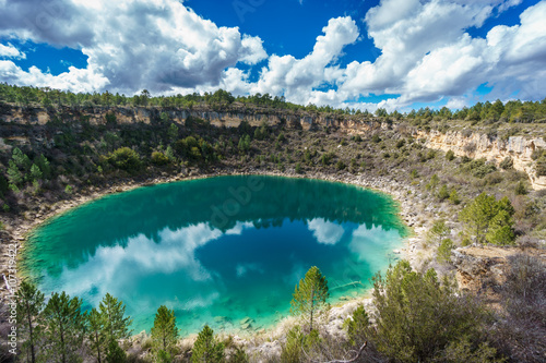 Round lake in palancares, Cuenca photo