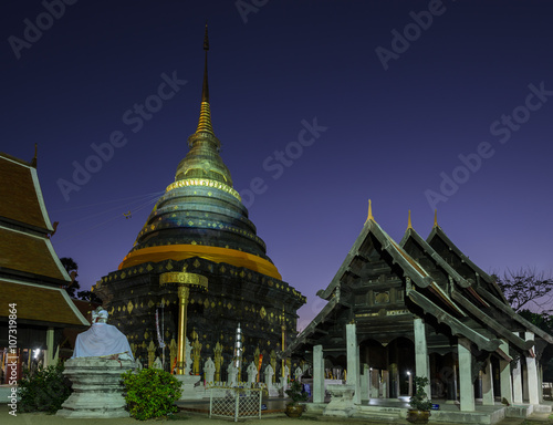 Ancient temple of Wat Phra That Lampang Luang in Thailand