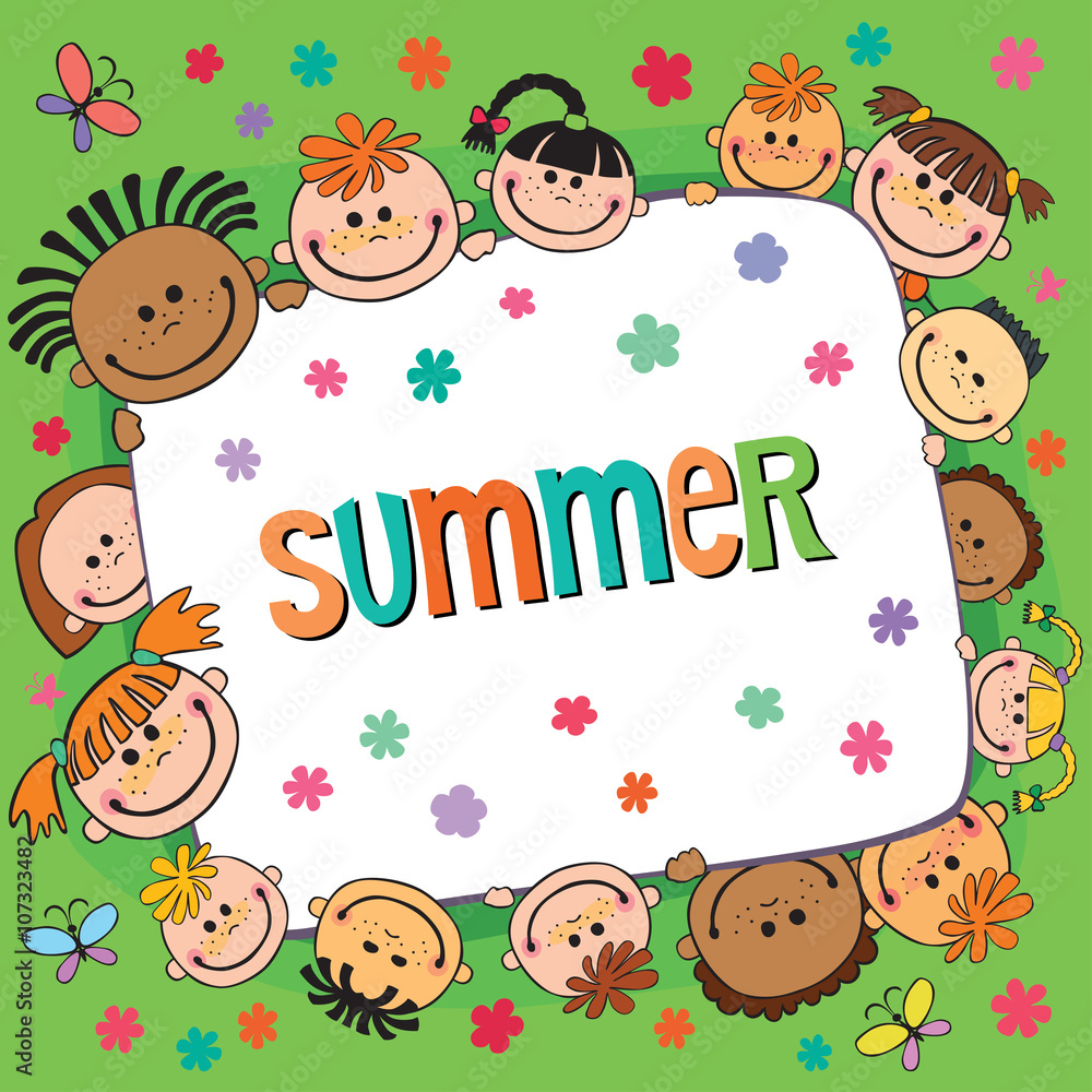 Summer poster. Vector illustration. Summer poster. Vector illustration.