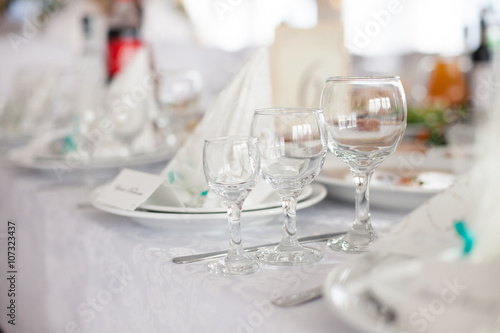 stylish luxury decorated tables for the celebration for a weddin