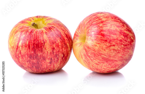 A ripe apple on white background