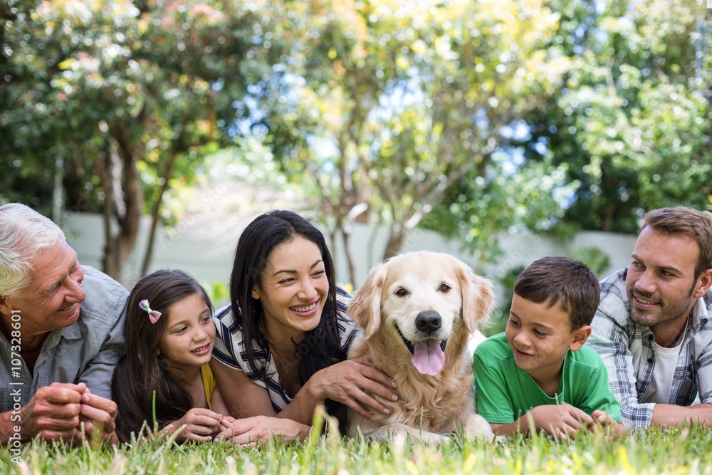Fototapeta premium Happy family in a park
