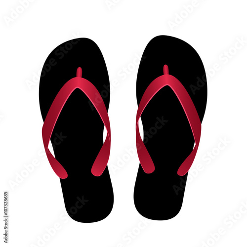 black flip flops