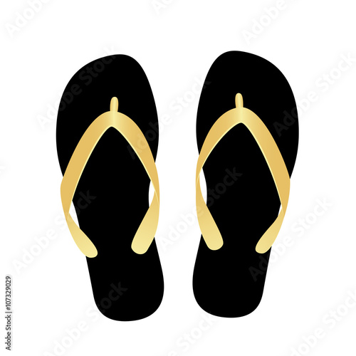black flip flops