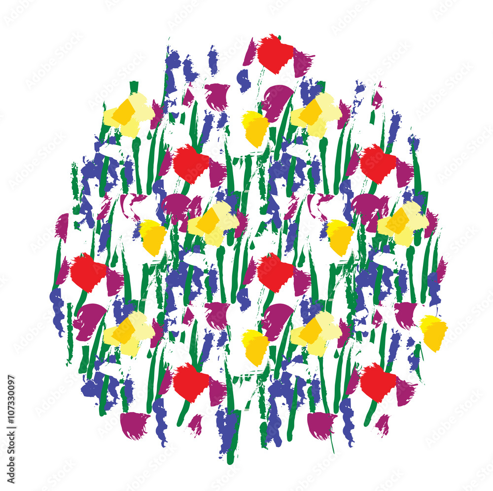 Flowers color round isolate on white. Flowers color round isolate on white.