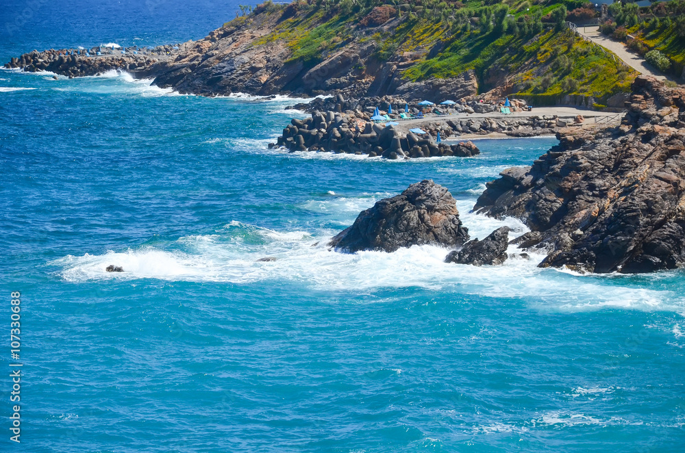 a place where the shore meets the blue sea a place where the shore meets the blue sea