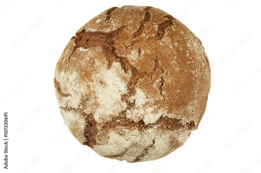 Rye bread on a white background Rye bread on a white background