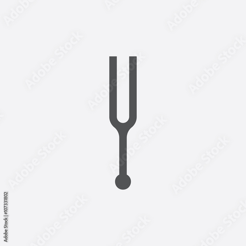 Tuning fork icon of vector illustration for web and mobile