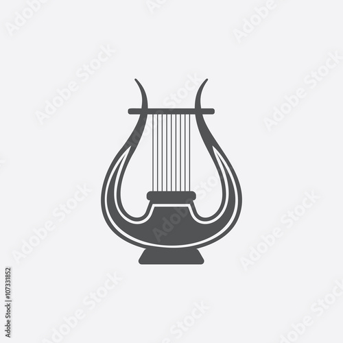 Lyre icon of vector illustration for web and mobile
