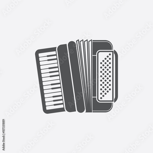 Accordion icon of vector illustration for web and mobile