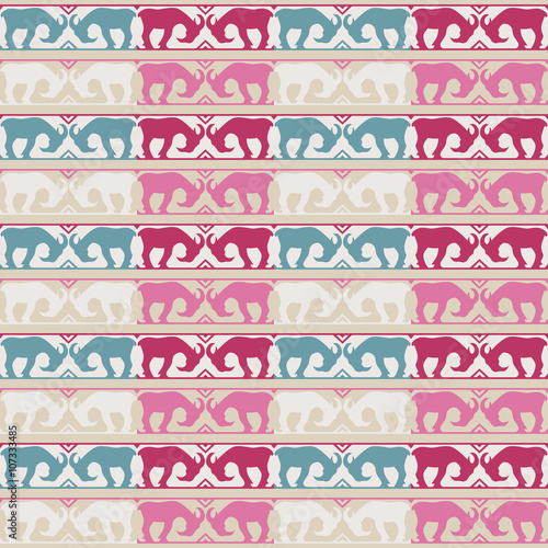 Seamless decorative vector background with goats. Print. Cloth design, wallpaper. © lazininamarina