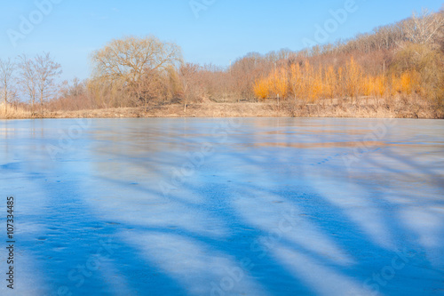 icy lake landscape