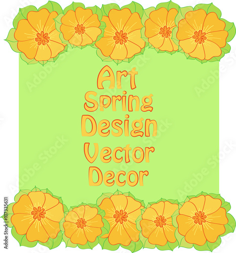  vector greeting card with flowers