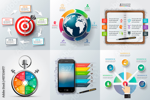 Global, timeline, education, business infographic.