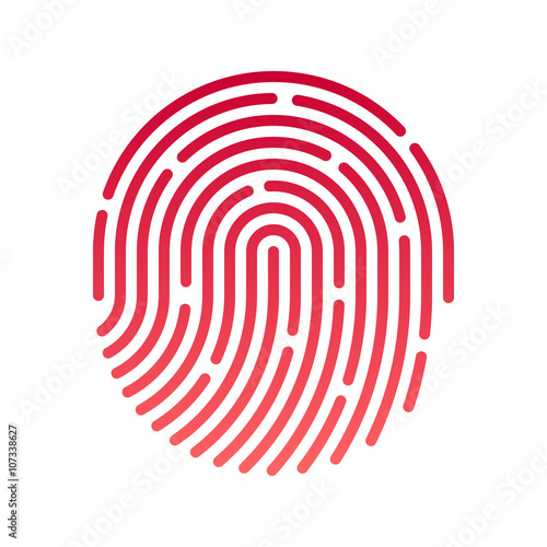 ID app icon. Fingerprint vector illustration