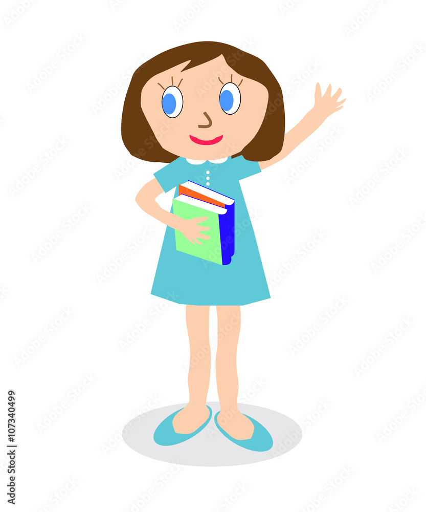 girl with books girl with books
