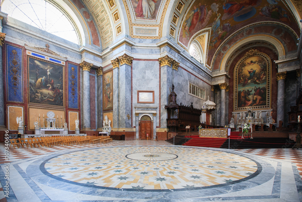 Inside the Basilica of St. Adalbert in Esztergom
