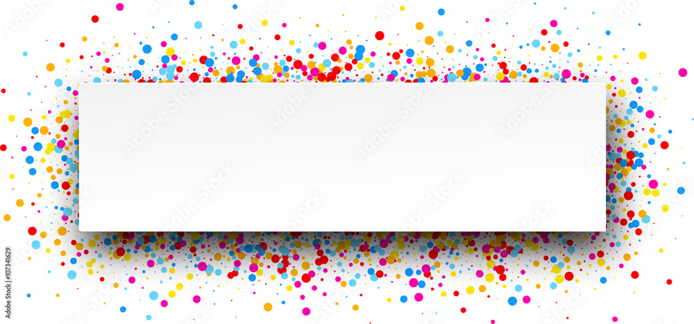 Fototapeta premium Banner with color drops.