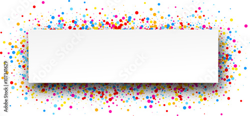 Banner with color drops.