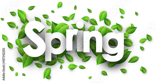 Spring paper banner.