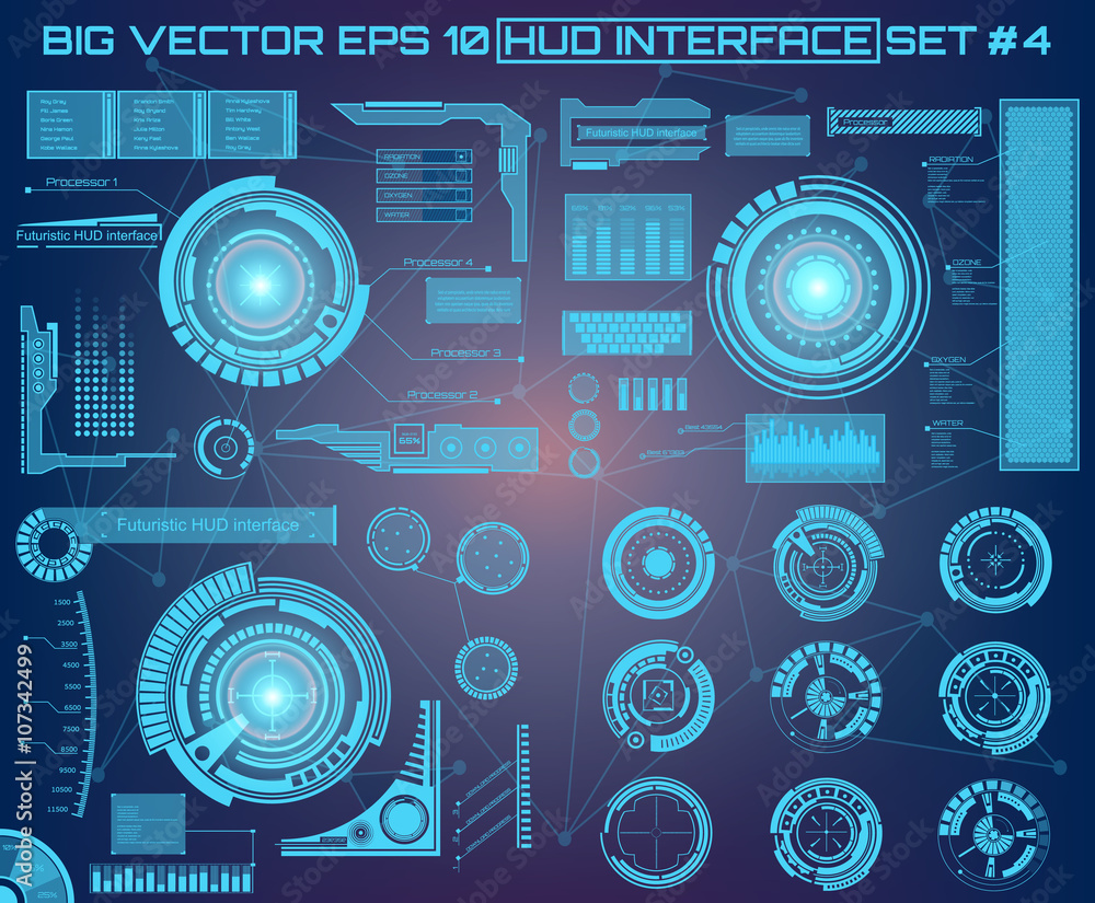 Abstract future, concept vector futuristic virtual graphic touch user interface HUD. Abstract future, concept vector futuristic virtual graphic touch user interface HUD.