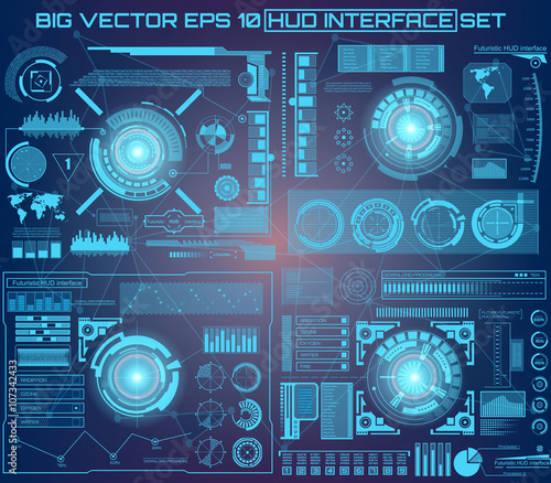Abstract future, concept vector futuristic virtual graphic touch user interface HUD.