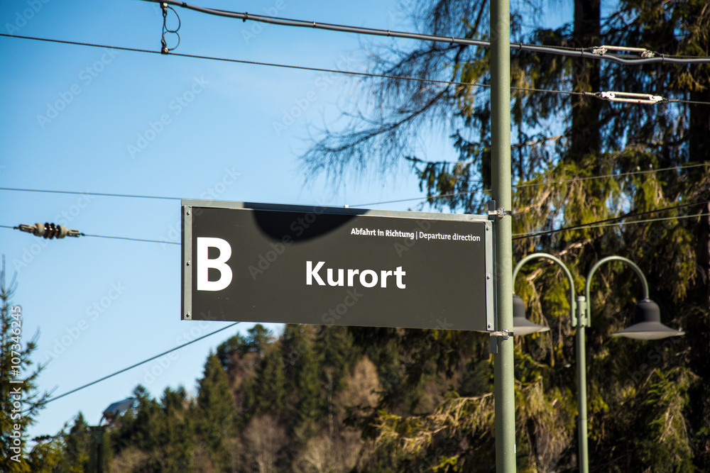 Fototapeta premium Schild 52 - Kurort