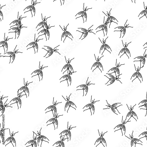 mosquito pattern black and white