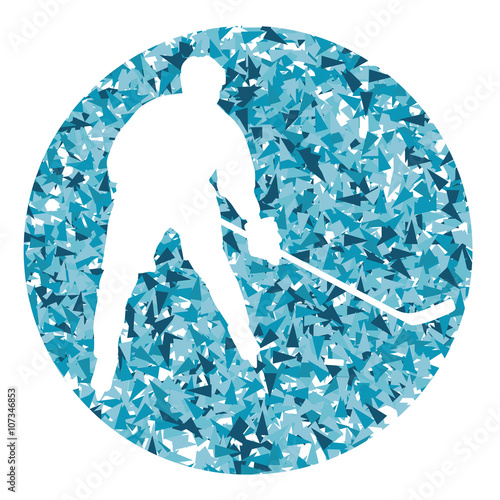 Hockey player vector background abstract illustration